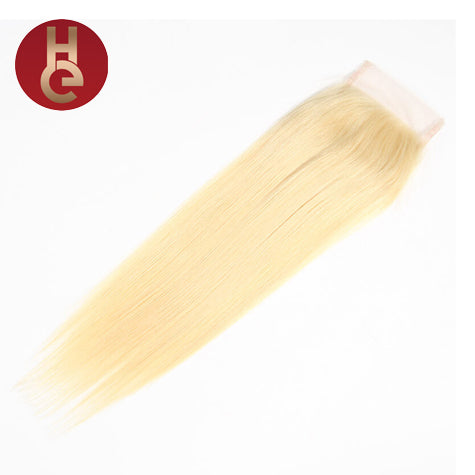 4x4 Blonde Obsession Straight Closure - Her Ego Hair Collection